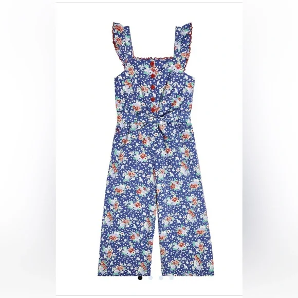 Polo Ralph Lauren Floral-printed cotton jumpsuit Size 8 - Picture 5 of 11